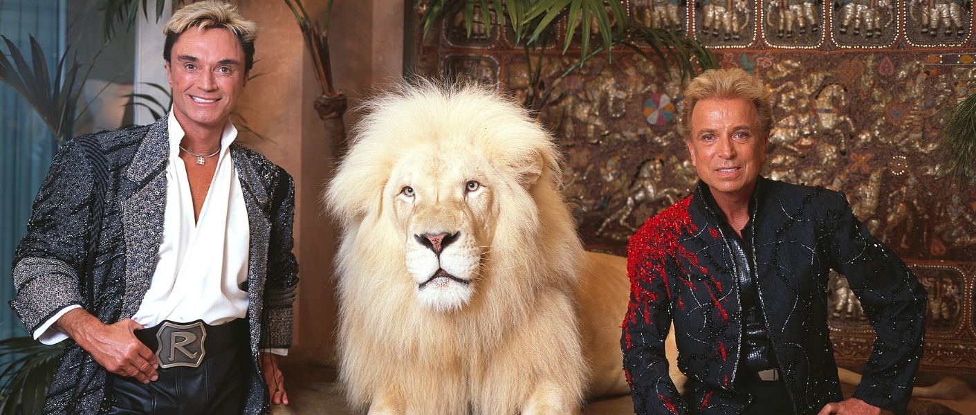 Foto da dupla Siegfried & Roy, tema de um podcast exclusivo da Apple
