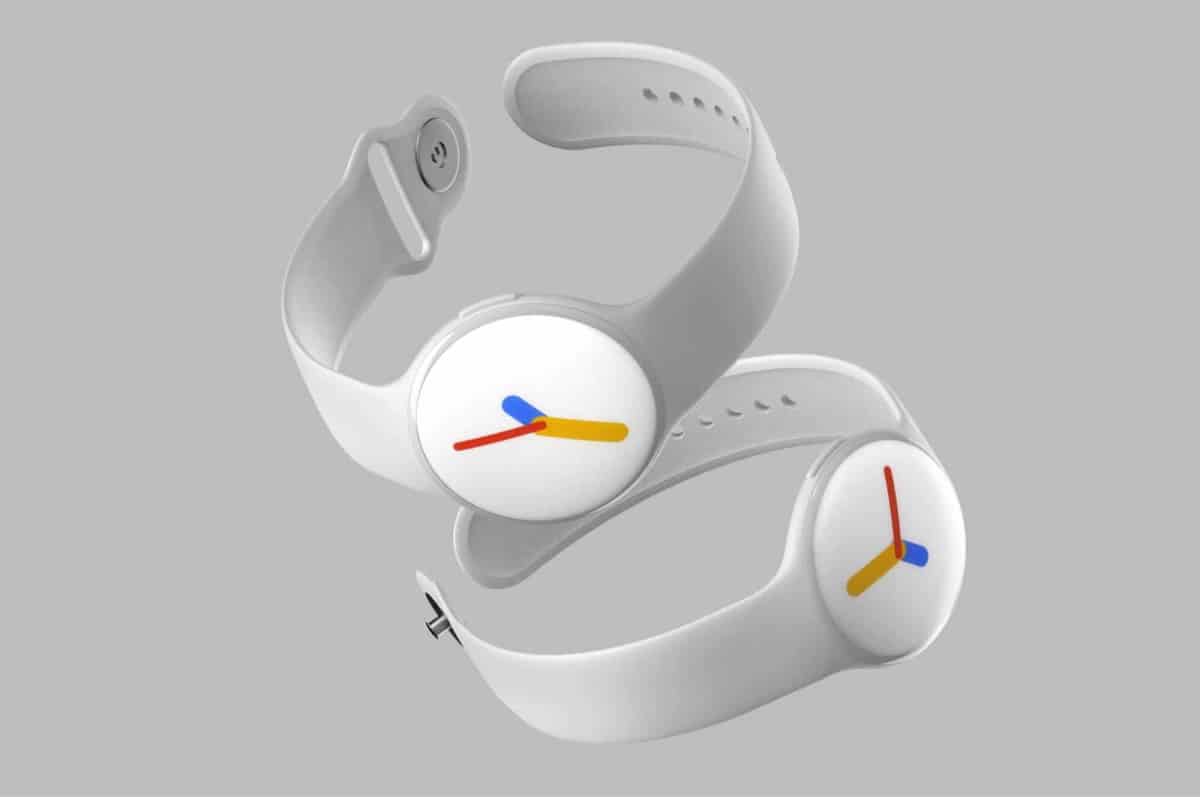 Imagem mostra dois relógios com pulseiras brancas e mostradores analógicos. Google Pixel Watch estaria sendo trabalhado para ser apresentado ao mercado