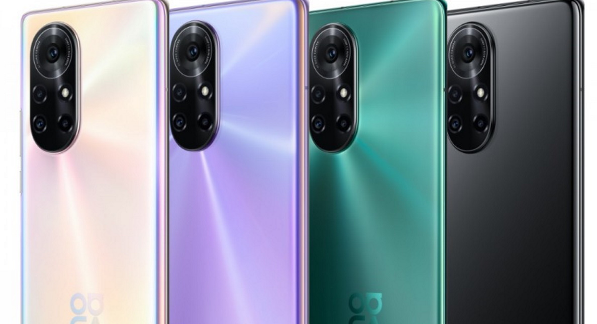 Imagem mostra as quatro cores do Huawei Nova 8 4G, que será lançado em breve