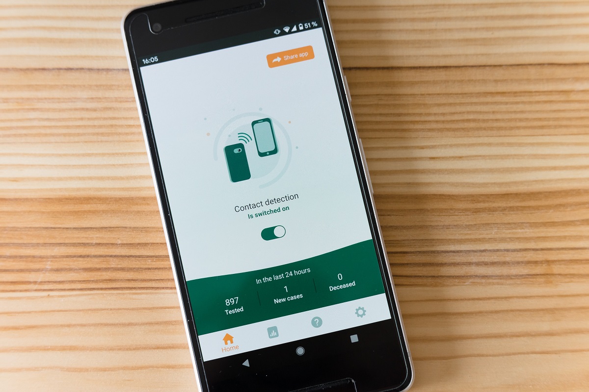 App no Android com sistema de rastreamento de exposição à Covid-19 habilitado