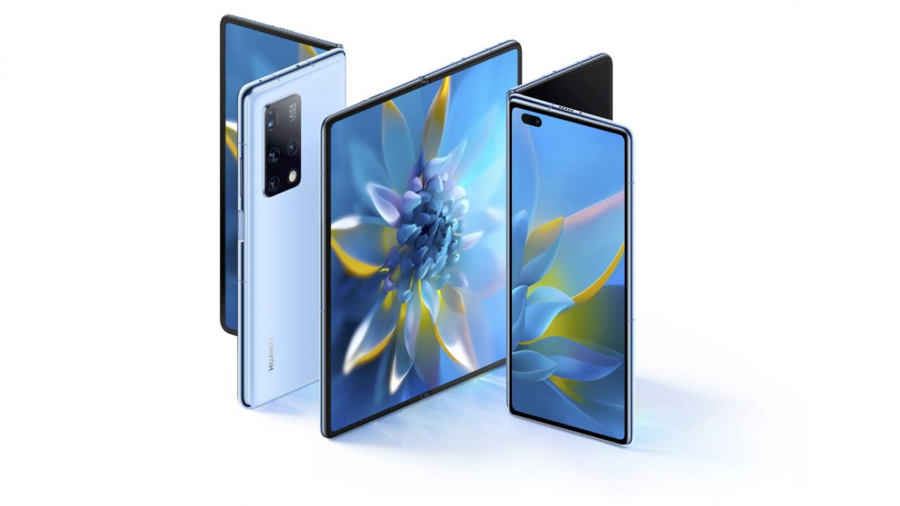 Imagem mostra Mate X2, lançado pela Huawei em fevereiro, e que pode ganhar a companhia de três novos smartphones dobráveis da marca no segundo semestre