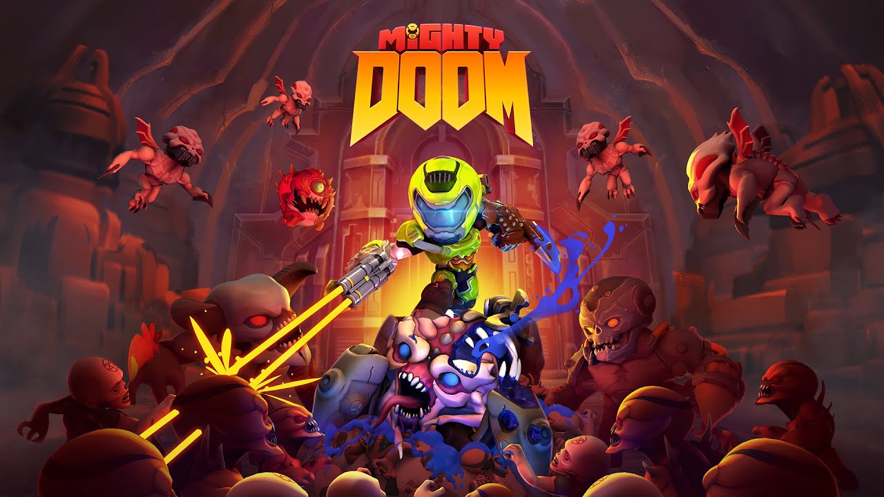 Imagem mostra o pôster de divulgação de "Mighty Doom", jogo da Bethesda para o Android