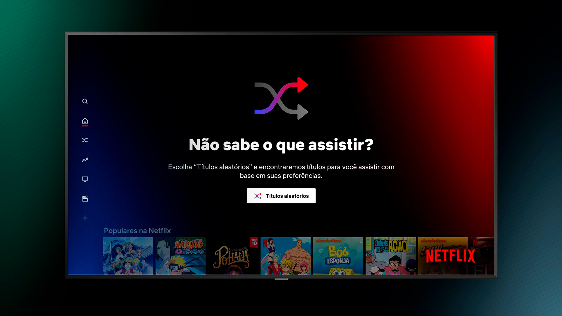 Imagem do recurso Títulos Aleatórios da Netflix