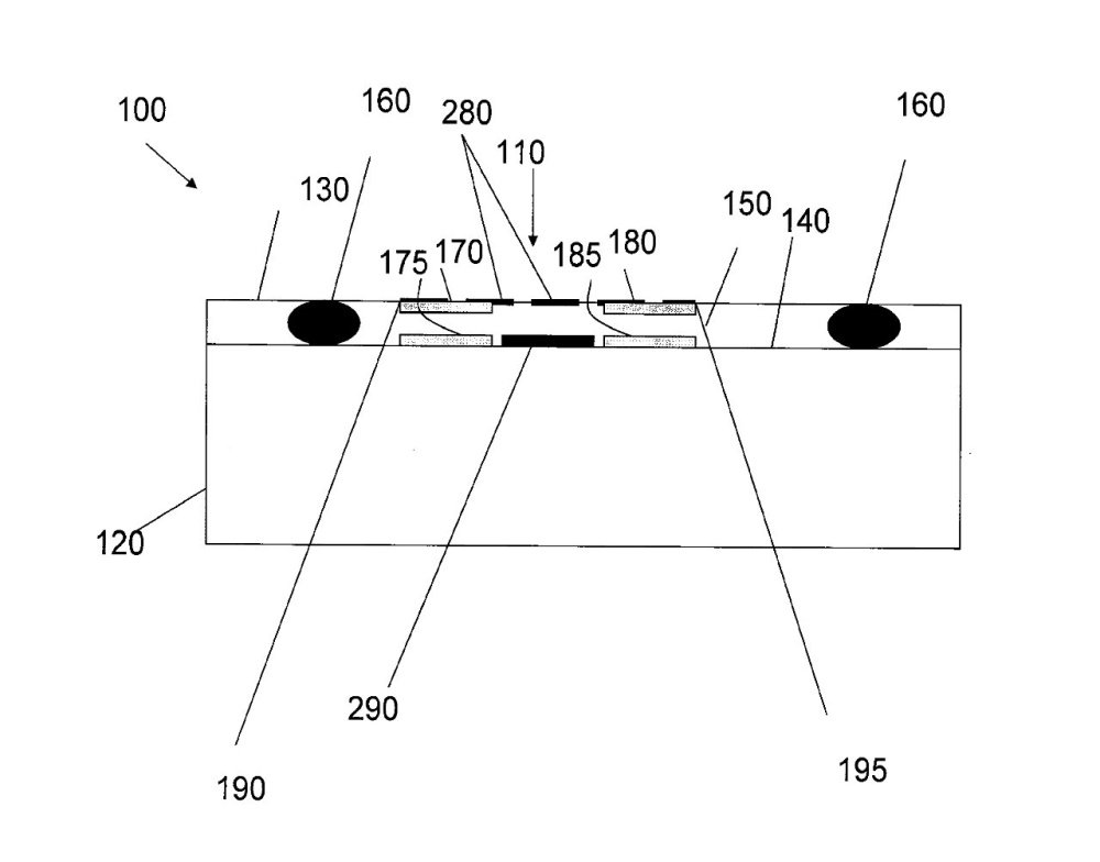 Imagem de patente Apple para dispositivos com botões invisíveis