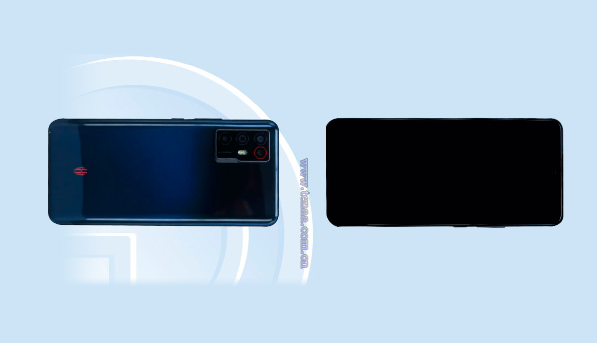 montagem de frente e verso do novo smartphone misterioso da Red Magic