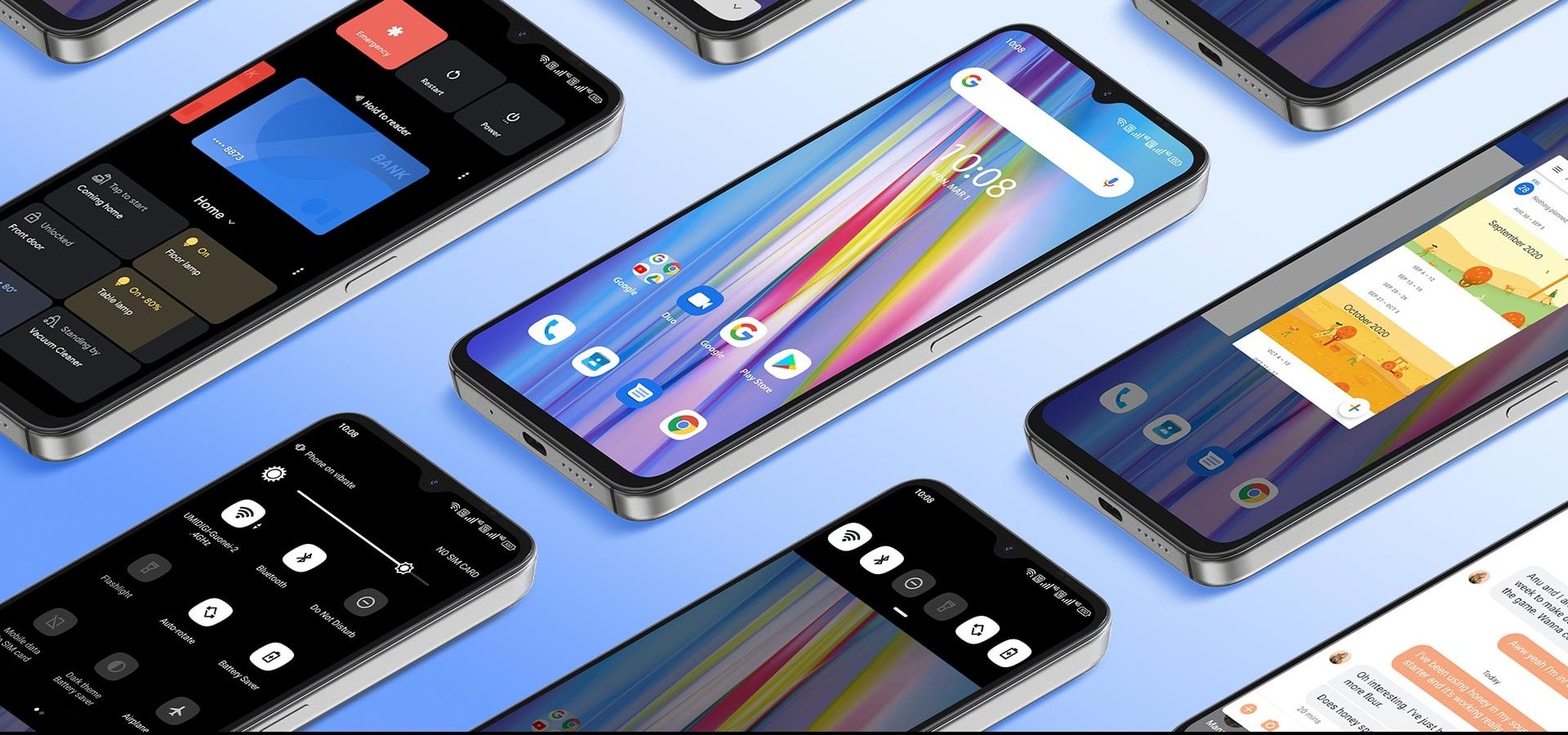 vários smartphones Umidigi A11
