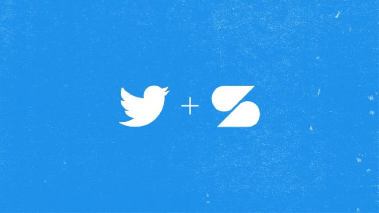 Montagem mostra as logomarcas do Twitter e Scroll, a quem a rede social acabou de comprar