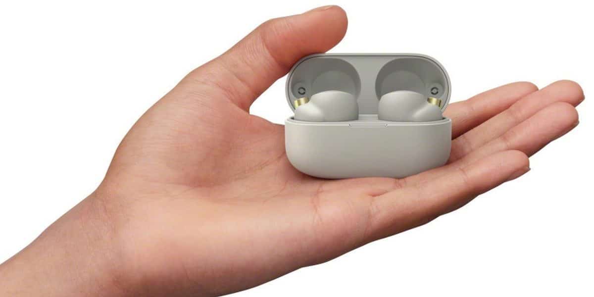 Renderização do fone WF-1000XM4 da Sony