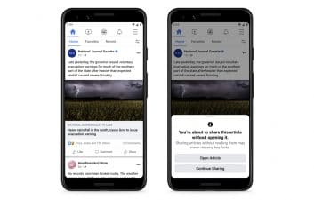 Facebook testa aviso perguntando se você leu matéria antes de compartilhar