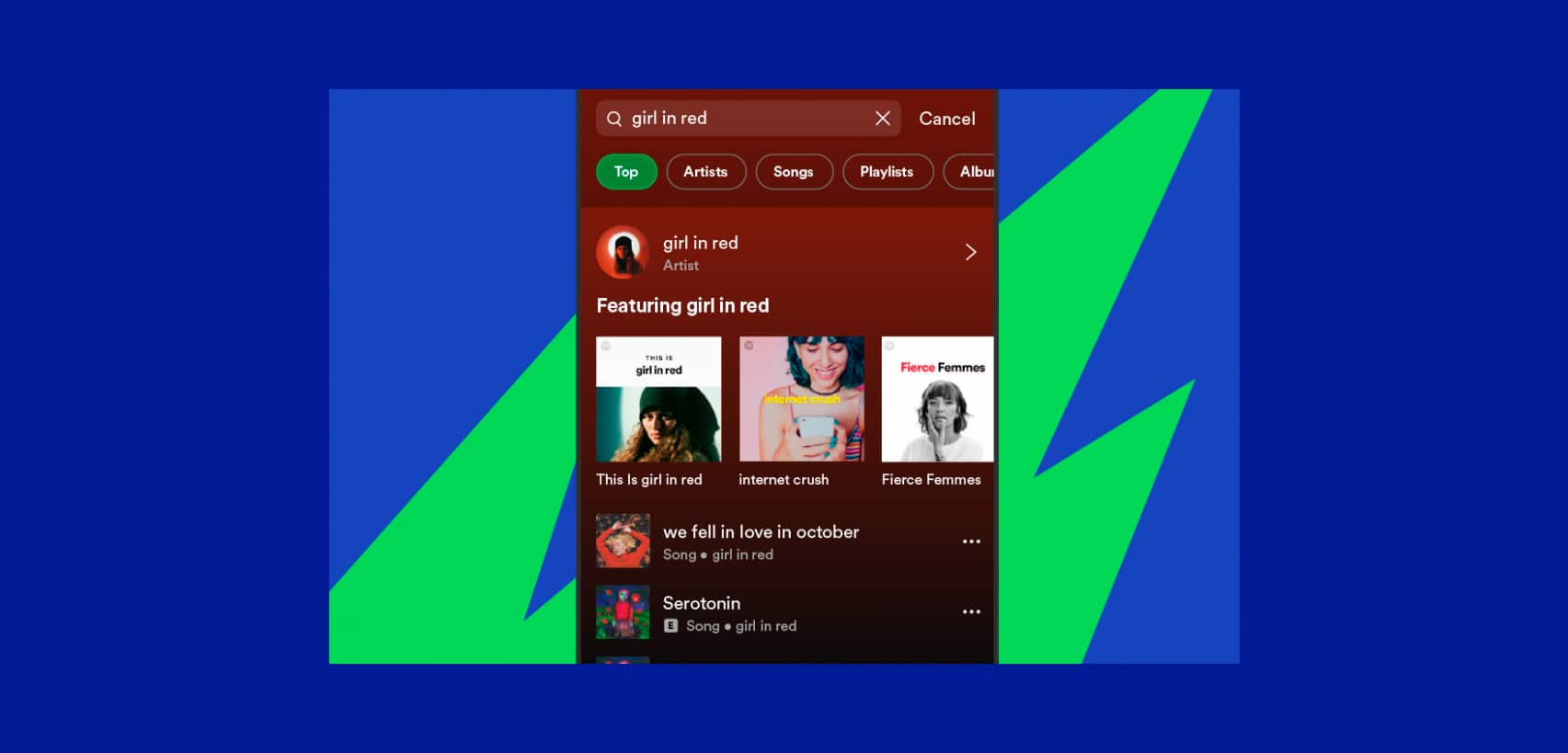 Novo recurso de buscas do Spotify