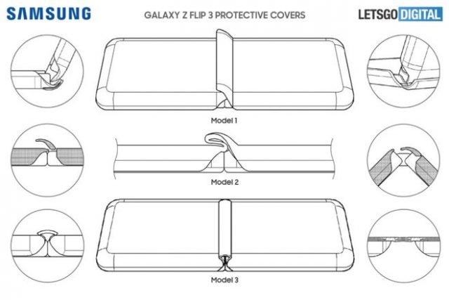 Patente da Samsung mostra como poderiam funcionar capas para Z Flip 3