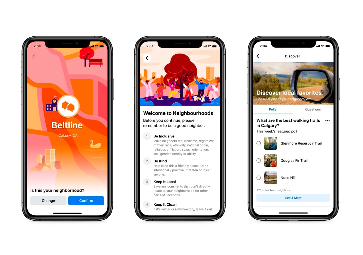 Novo recurso Facebook Neighborhoods