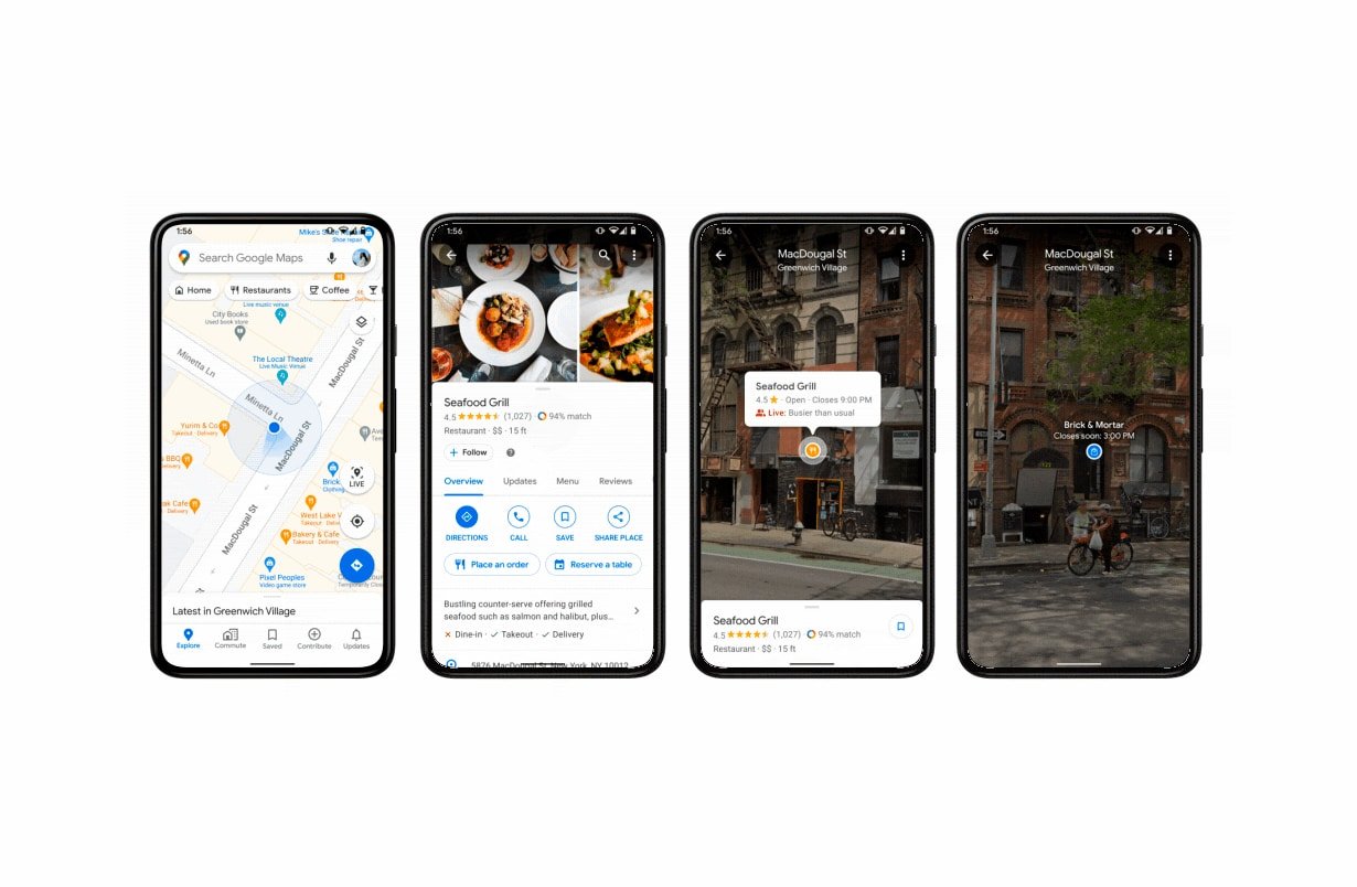 Novos detalhes nos mapas do Google Mapas