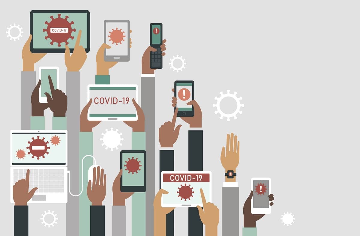 Ilustração faz alegoria sobre o pãnico do Covid-19