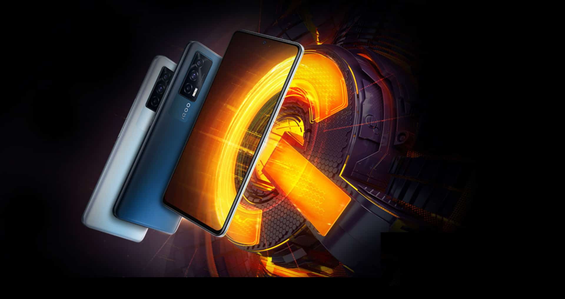 Imagem mostra celulares da iQOO, que deve lançar o iQOO Neo 3S em breve na Ásia