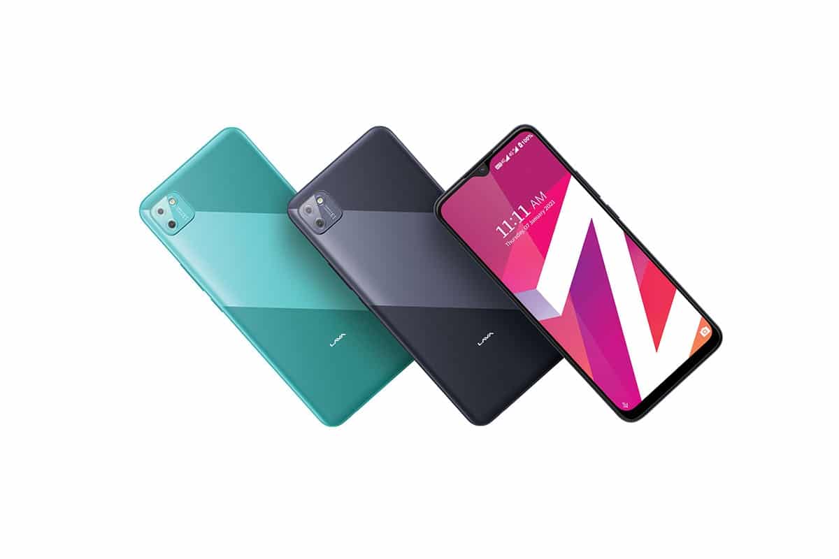 Imagem do smartphone Lava Z2 Max nas duas cores disponíveis