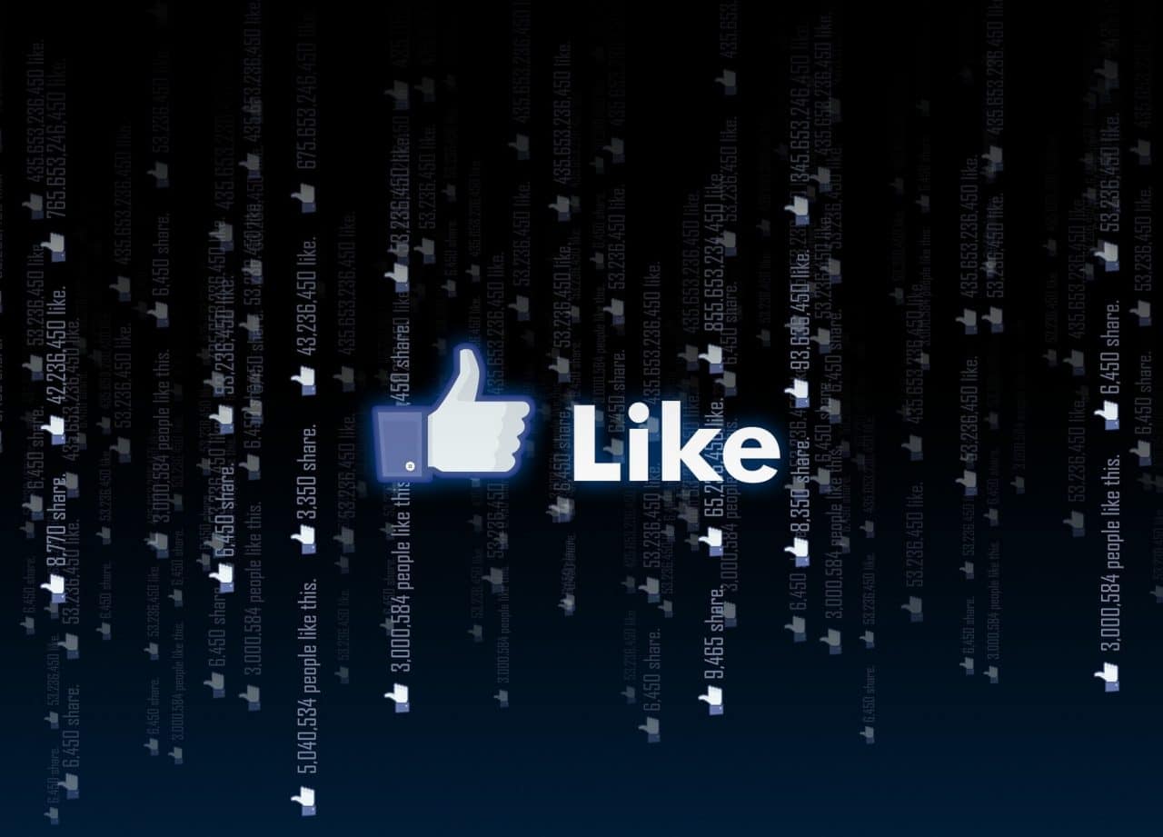 Imagem mostra dedão do Facebook e a palavra like. Plataforma, assim como o Instagram, dará opção aos usuários de esconder likes de agora em diante