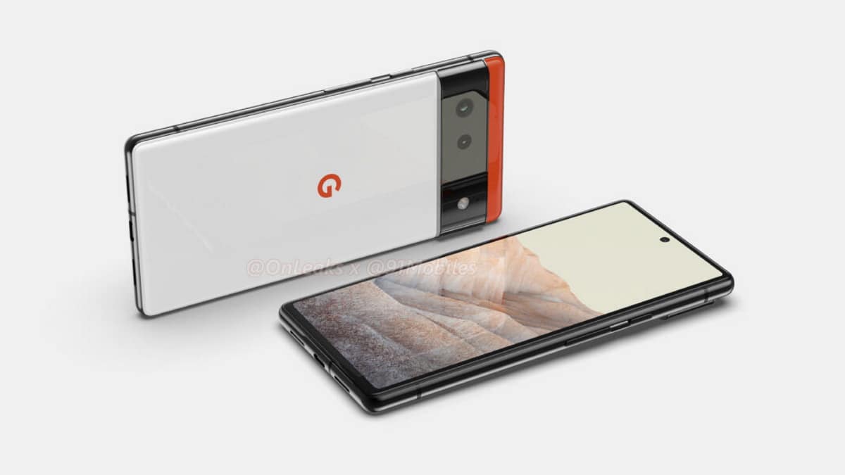 Imagem mostra em detalhes tela e parte traseira do Google Pixel 6