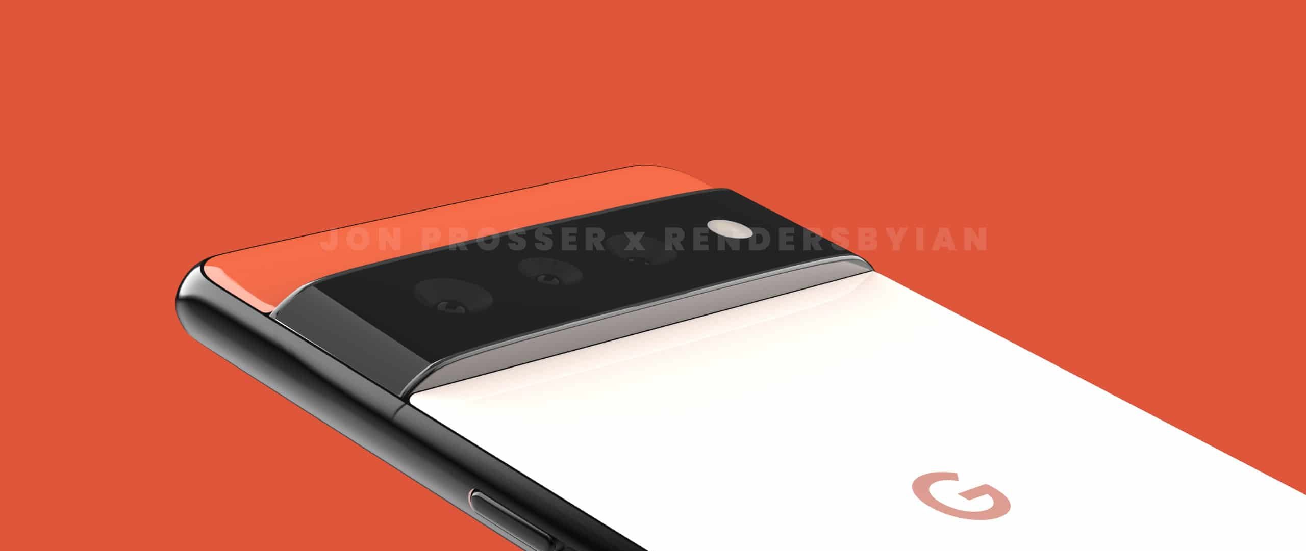 Arte a partir de imagens vazadas do Google Pixel 6