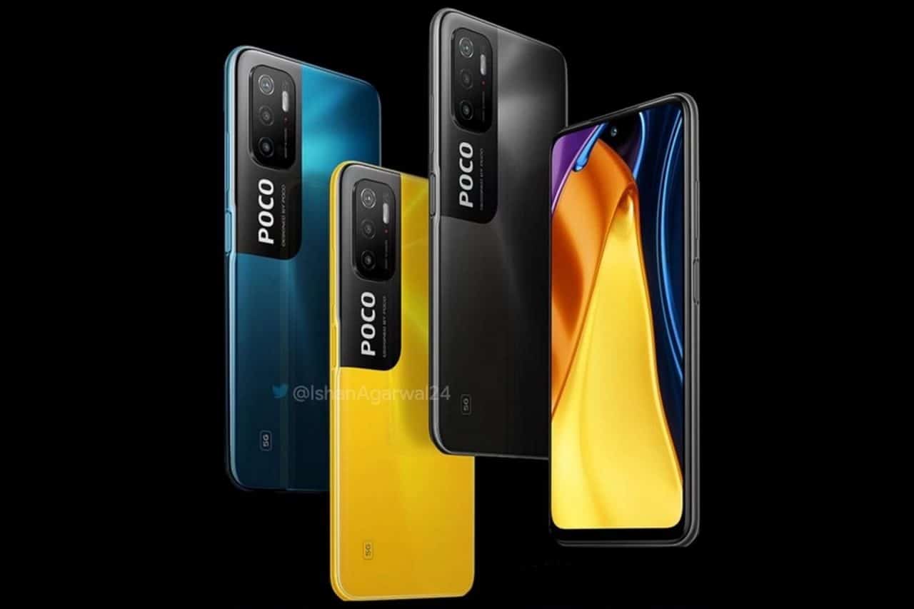 Imagem mostra Poco M3 5G, que deve ser lançado na próxima semana