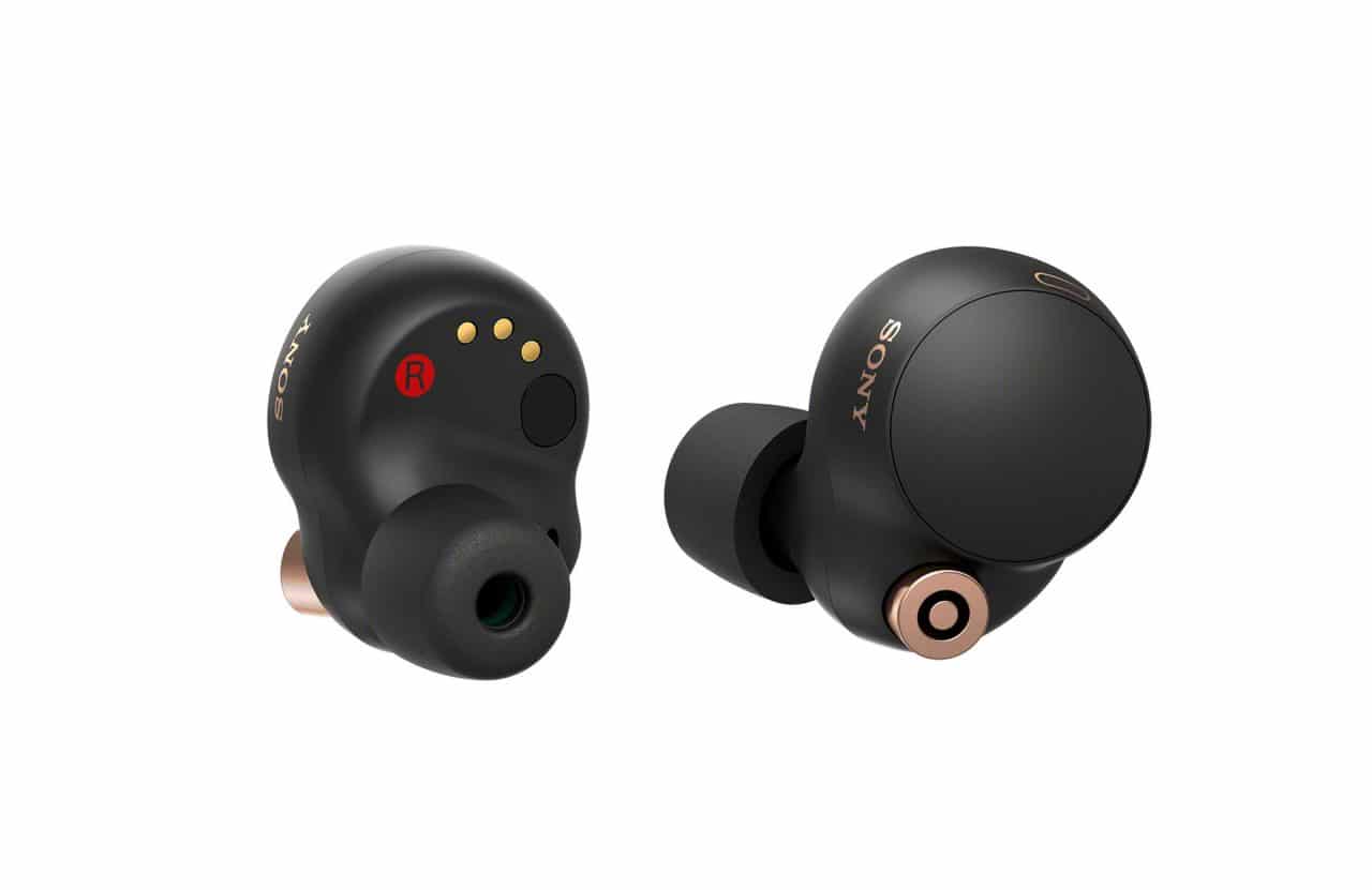 Novos fones da Sony na caixa carregadora
