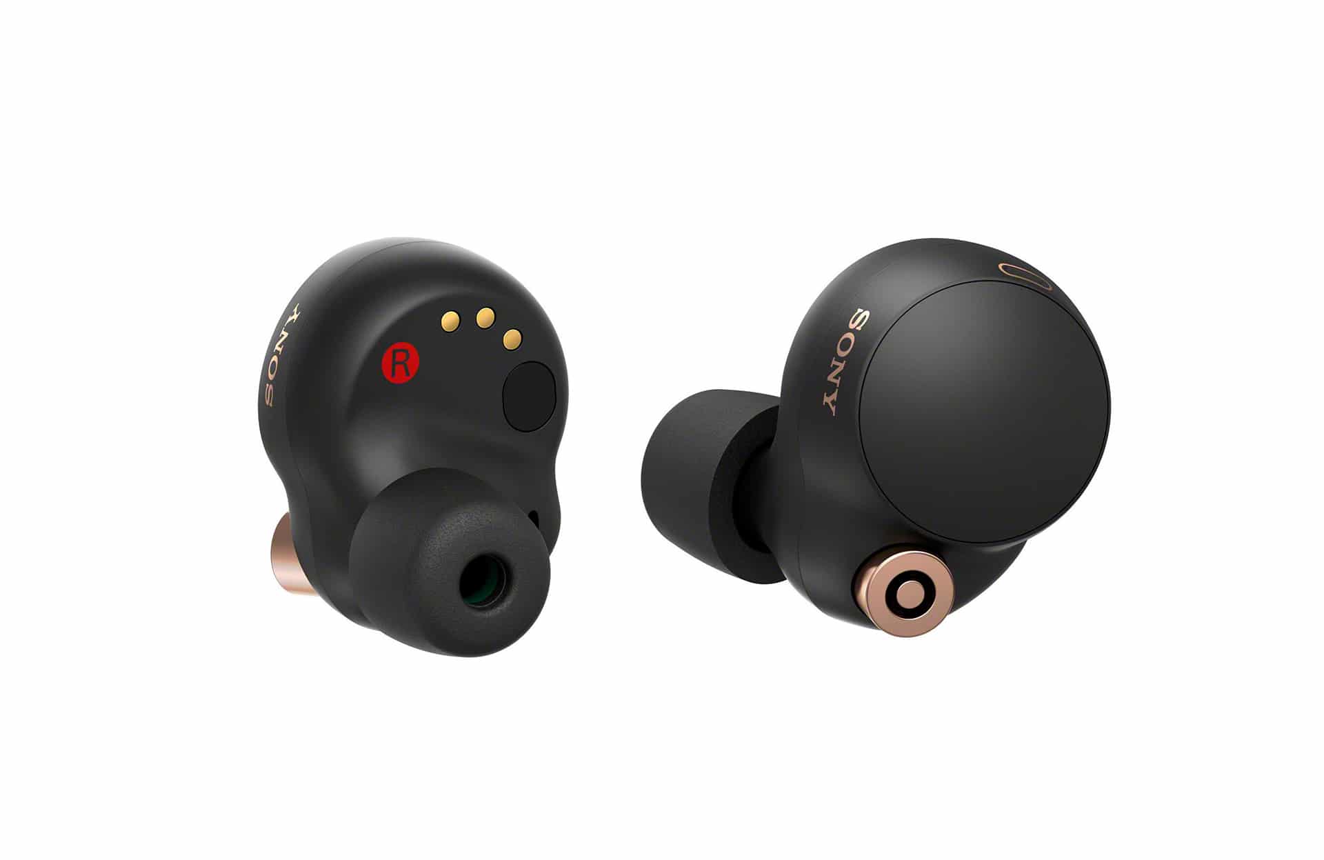 Novos fones da Sony na caixa carregadora