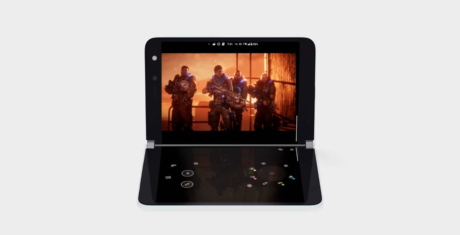 Surface Duo vai rodar jogos do Xbox com tela de baixo simulando um controle