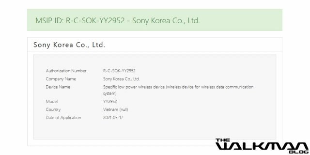 captura de documentação do possível novo fone de ouvido da Sony