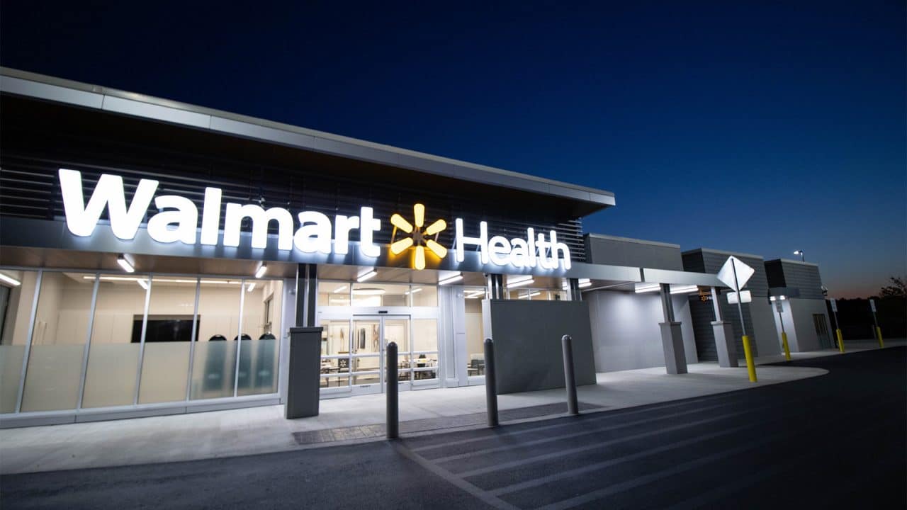 Imagem mostra uma das unidades de saúde do Walmart nos Estados Unidos, o Walmart Health