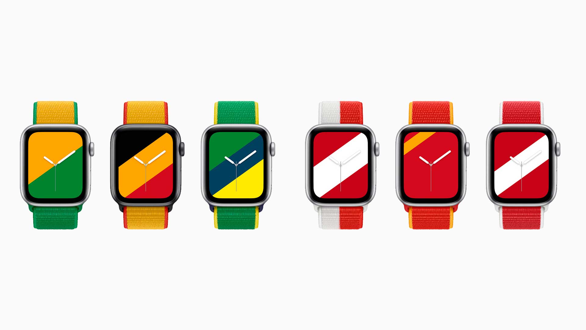 Apple Watch ganha versão especial com as cores das bandeiras dos países que participarão dos Jogos Olímpicos 2020. Imagem: Apple