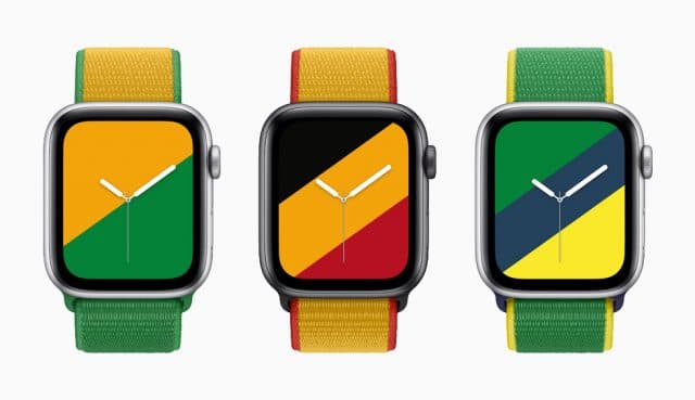 Apple Watch ganha versão especial com as cores das bandeiras dos países que participarão dos Jogos Olímpicos 2020. Imagem: Apple