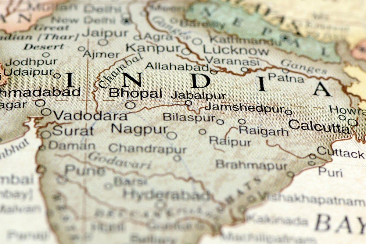 Imagem do mapa da Índia