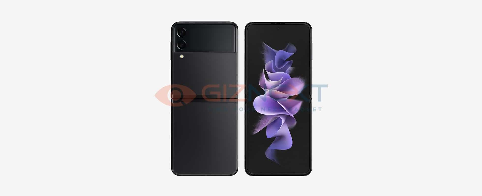 Imagem renderizada do Galaxy Z Flip 3