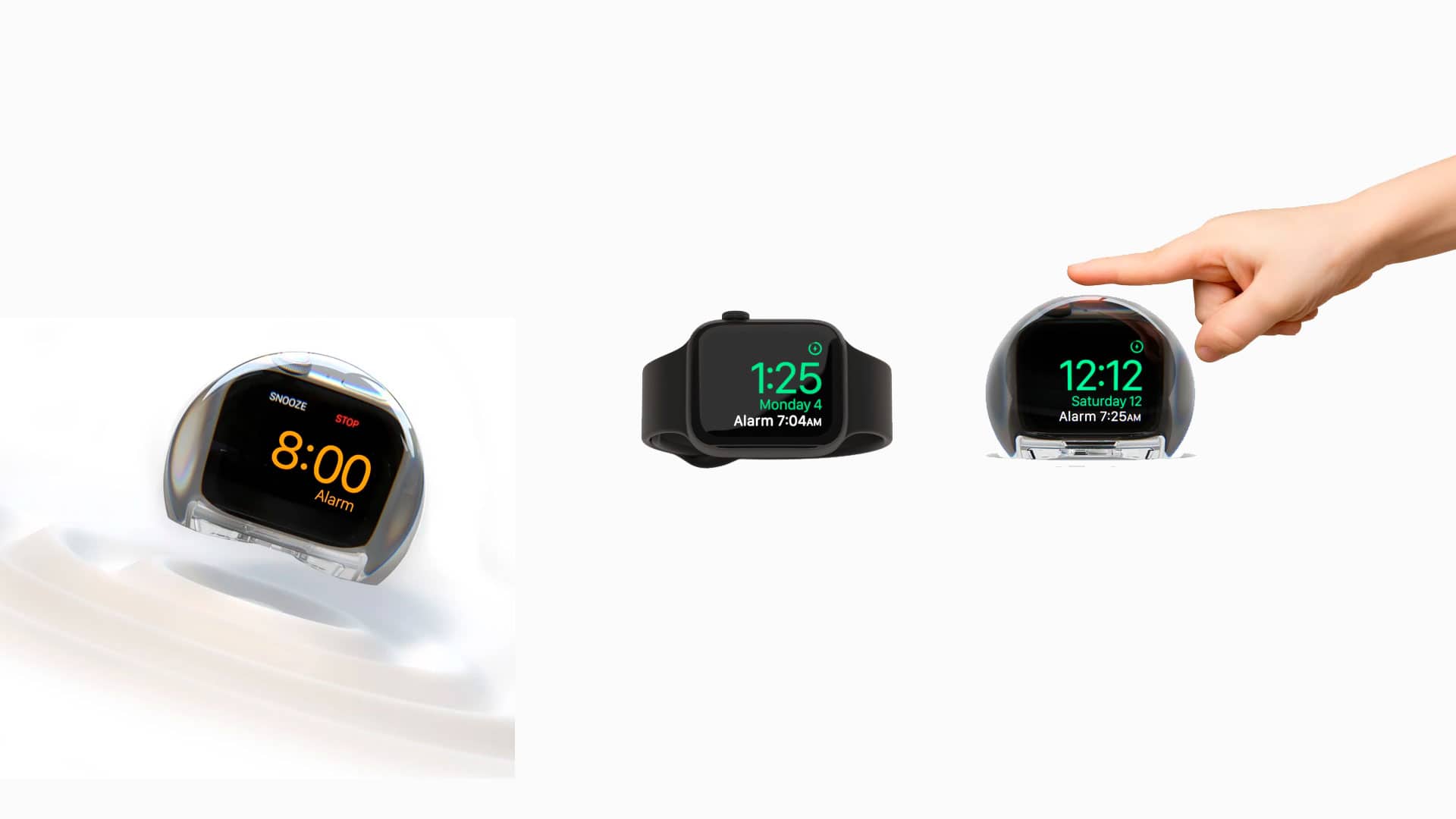 Nightwatch 2.0 promete transformar a tela do Apple Watch em despertador. Montagem: Vida Celular/Nightwatch