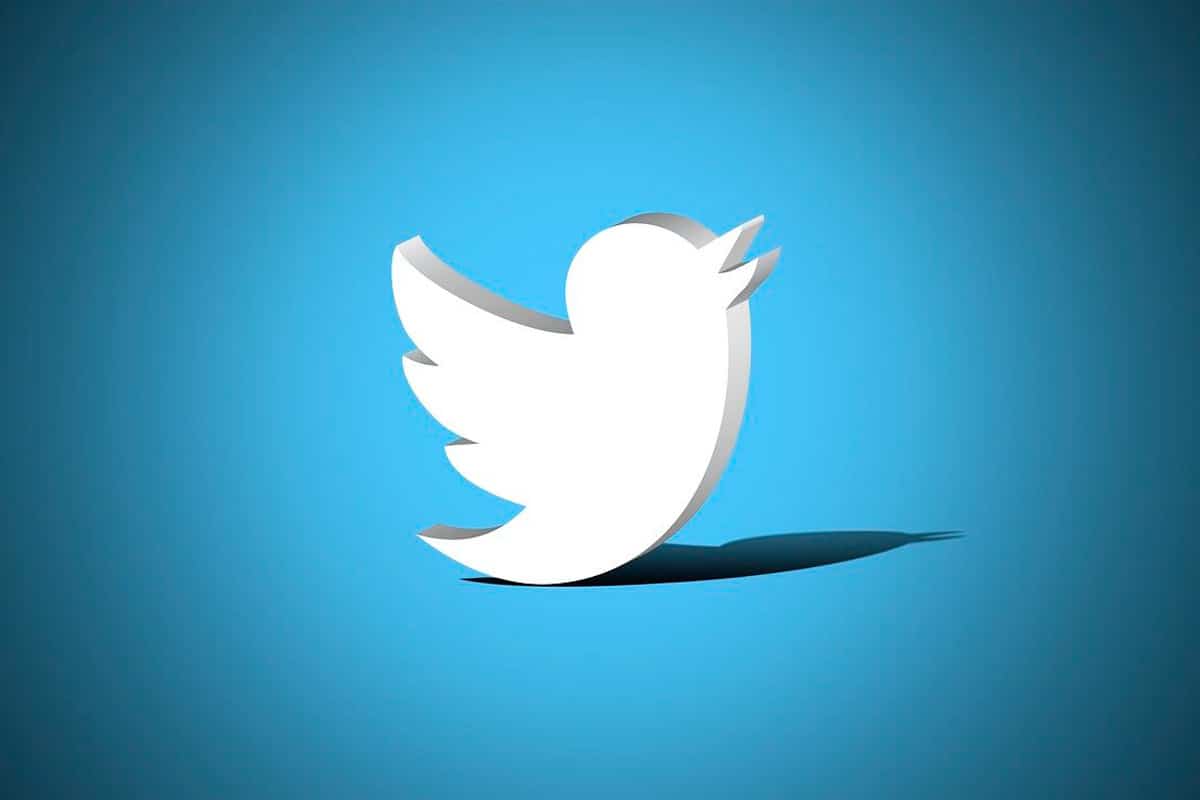 Logo do twitter em 3 dimensões