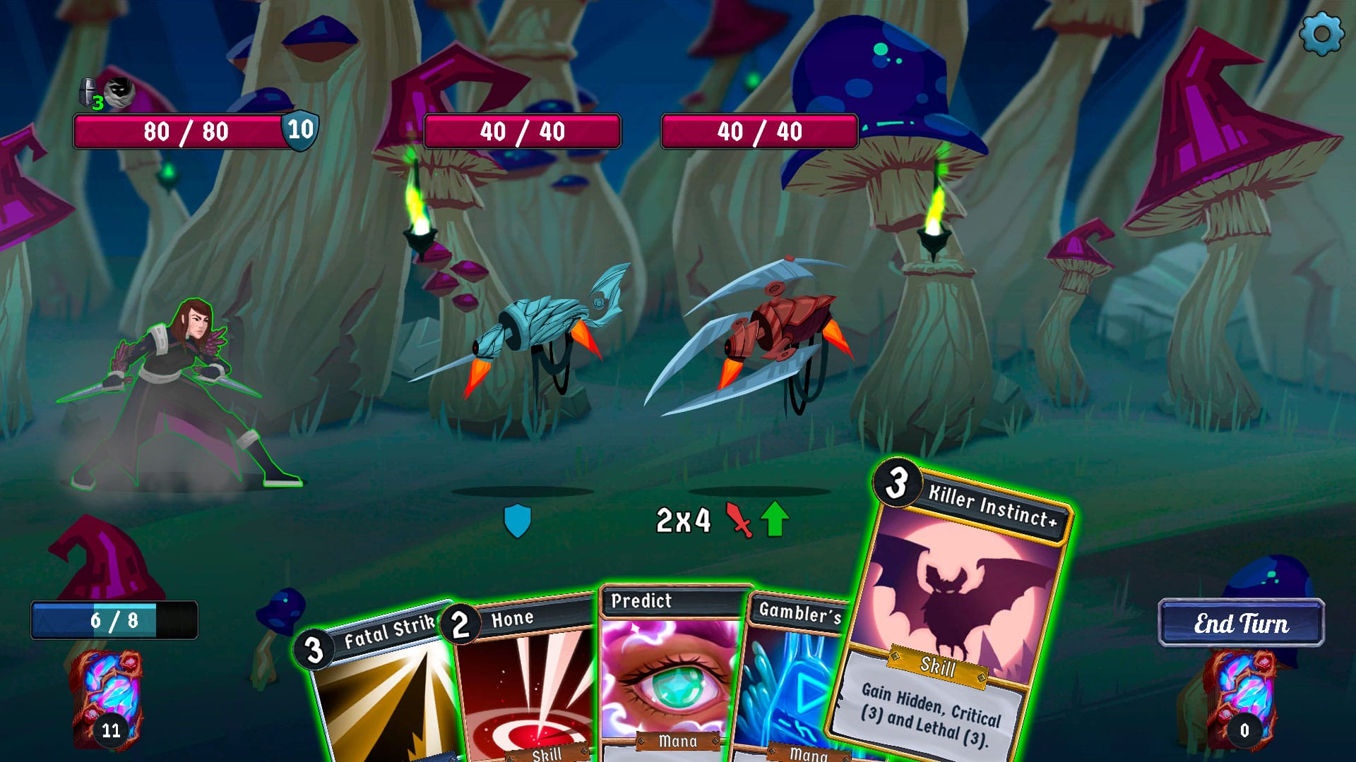 Breach Wanderers é um roguelike que mistura elementos de cardgames no Android. Divulgação: Baronnerie Games