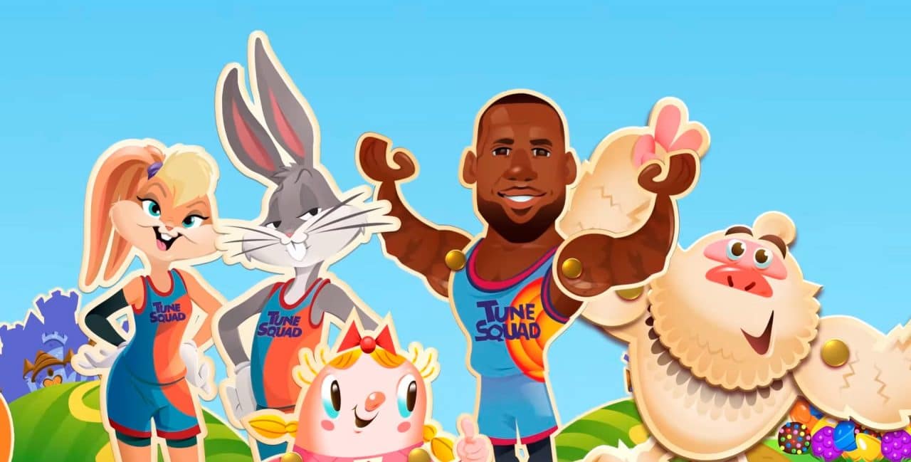 Candy Crush Saga terá evento especial com os personagens do filme Space Jam 2: Um Novo Legado. Confira o trailer com LeBron James. Imagem: Warner Bros