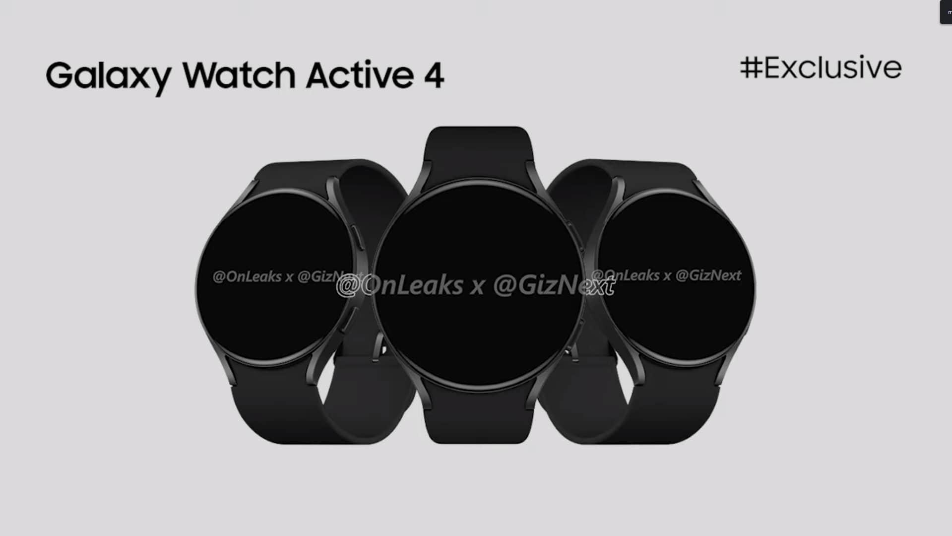 Renderização do Galaxy Watch Active 4