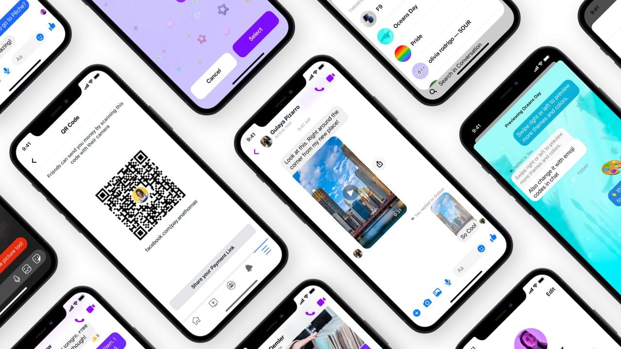 Imagem mostra como funciona a barra de respostas rápidas que será integrada ao Messenger do Facebook