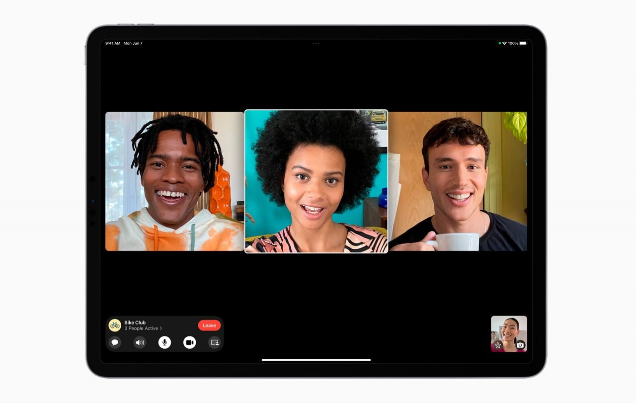 FaceTime sendo utilizado no navegador de um dispositivo Android