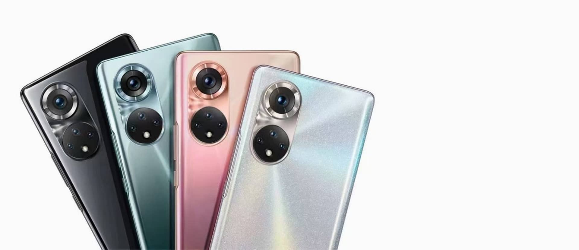 Imagem mostra como serão o Honor 50, o Honor 50 SE e o Honor 50 Pro, que serão apresentados nesta quarta-feira