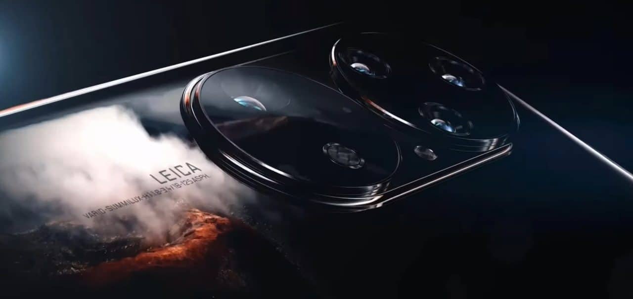 Imagem mostra câmeras do Huawei P50 Pro, feitas em parceria com a Leica