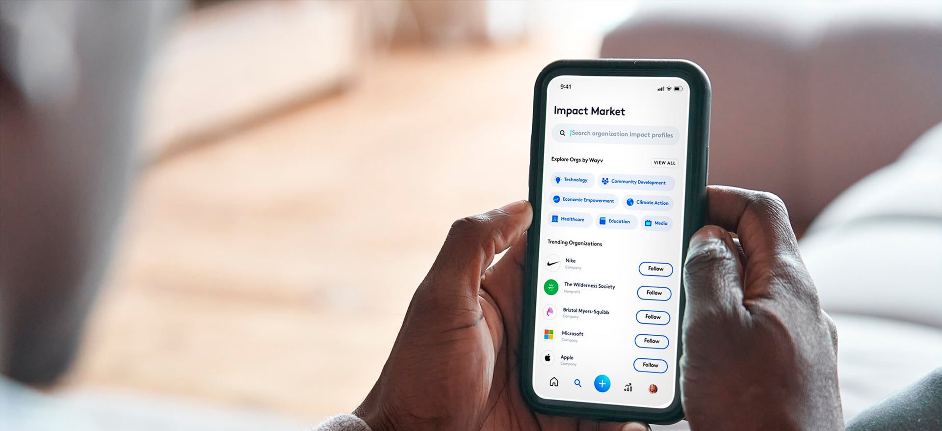 App ImpactWayv de causas sociais