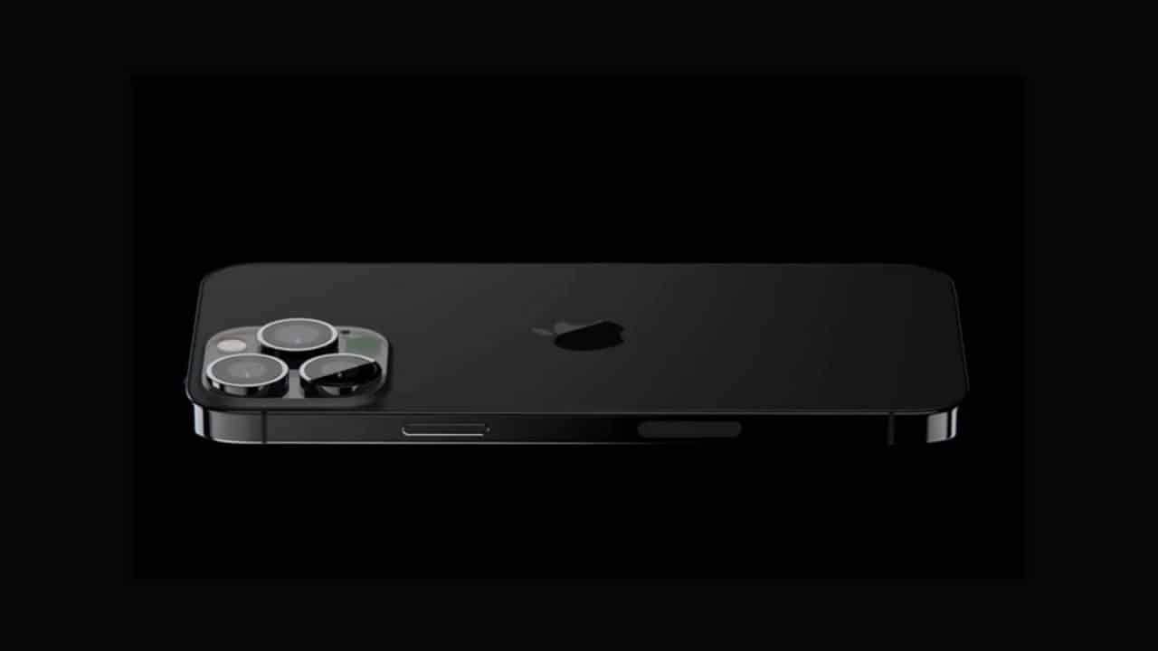 Imagem mostra suposto iPhone 13, deitado, na cor preta, que em breve terá sua produção iniciada pela Apple