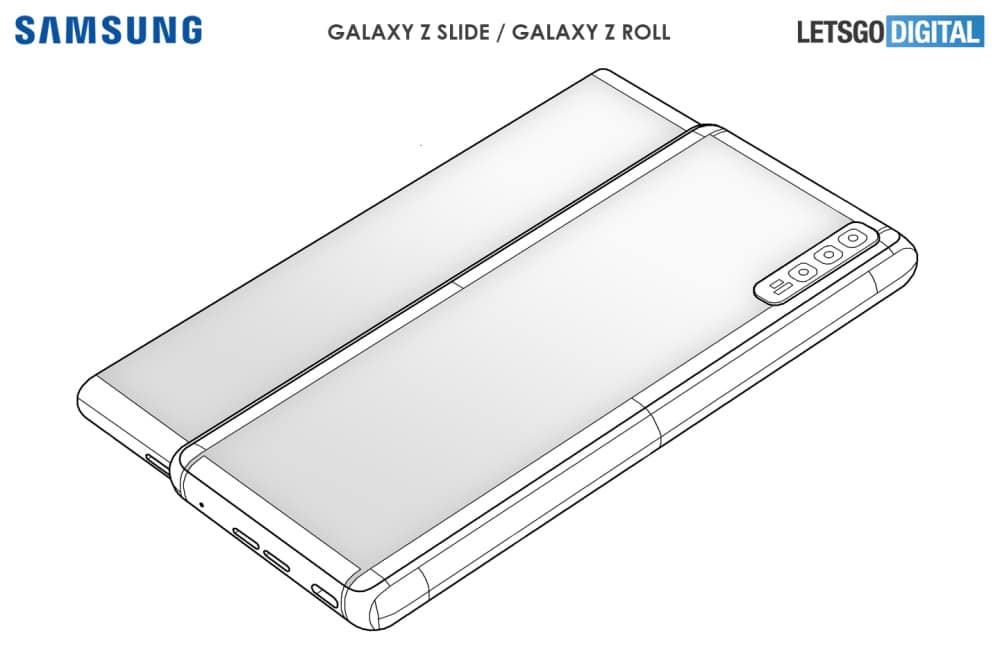 Imagem mostra como funcionaria o celular extensível da Samsung