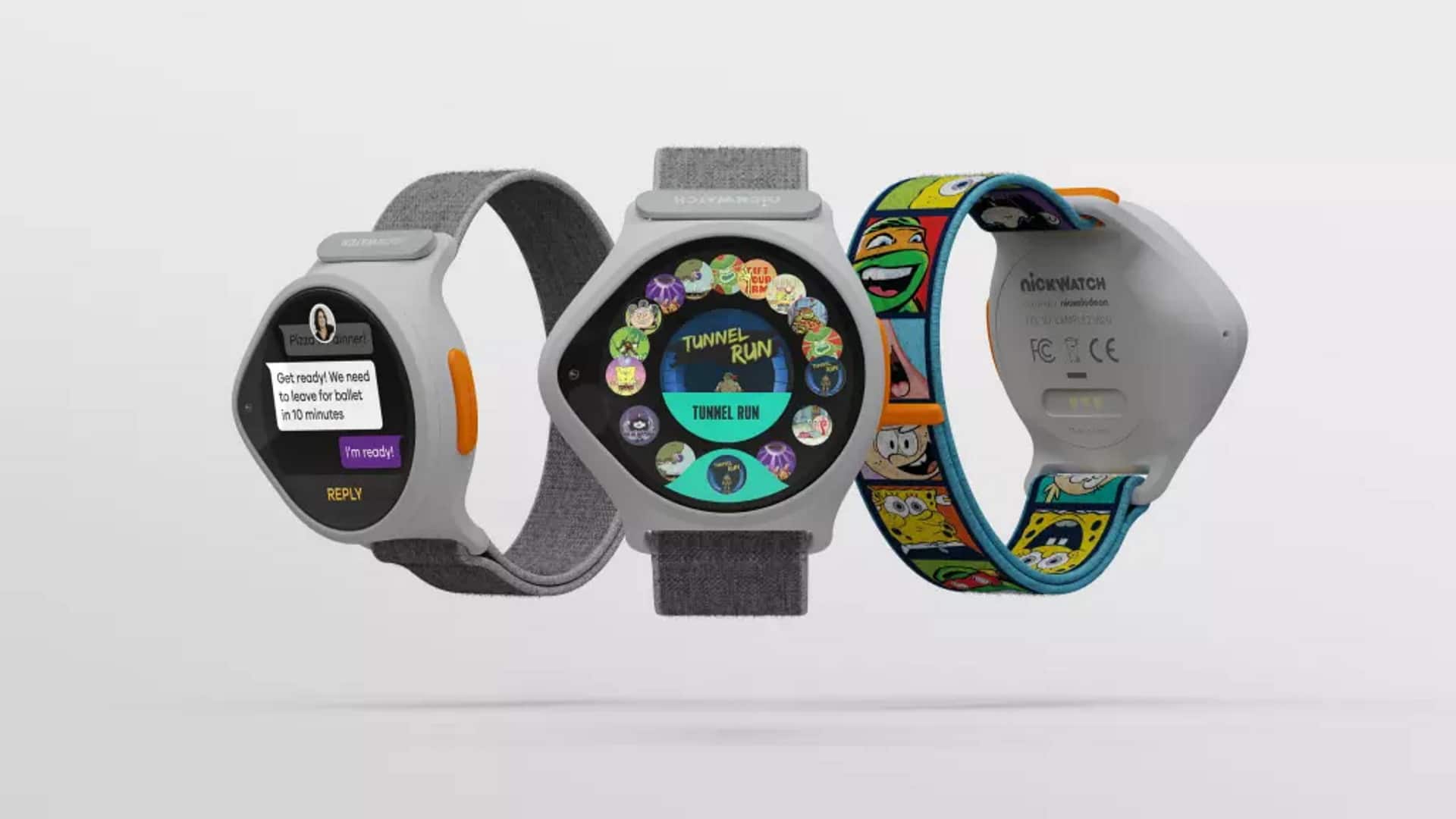Imagem mostra primeiro smartwatch da Viacom, que terá conteúdo do canal Nickelodeon na tela