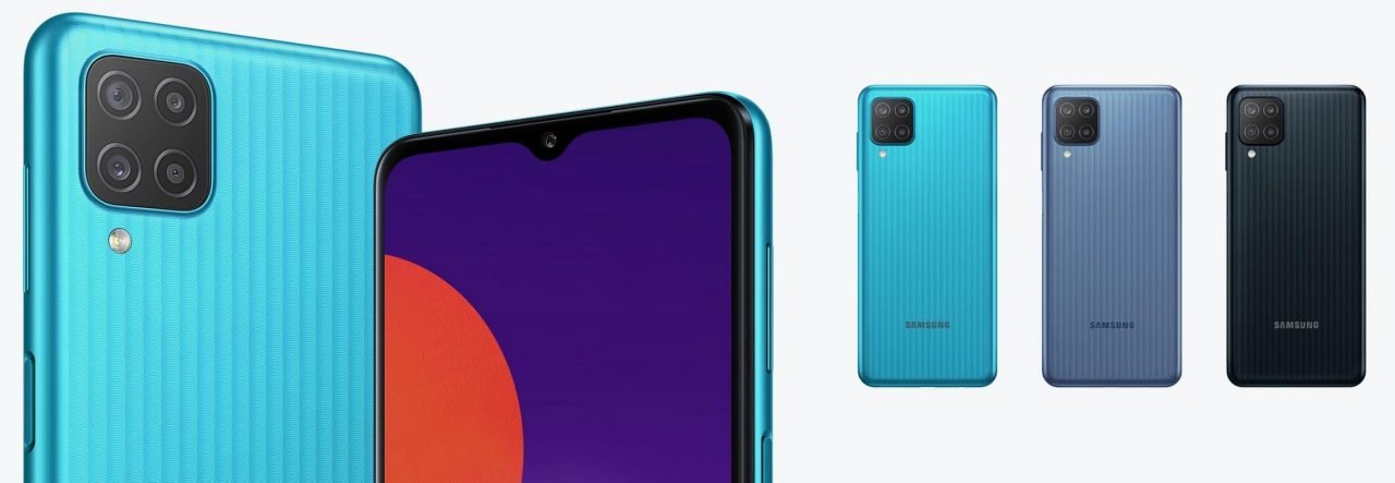 Montagem do Samsung Galaxy M12, que tem o mesmo visual do futuro lançamento M32