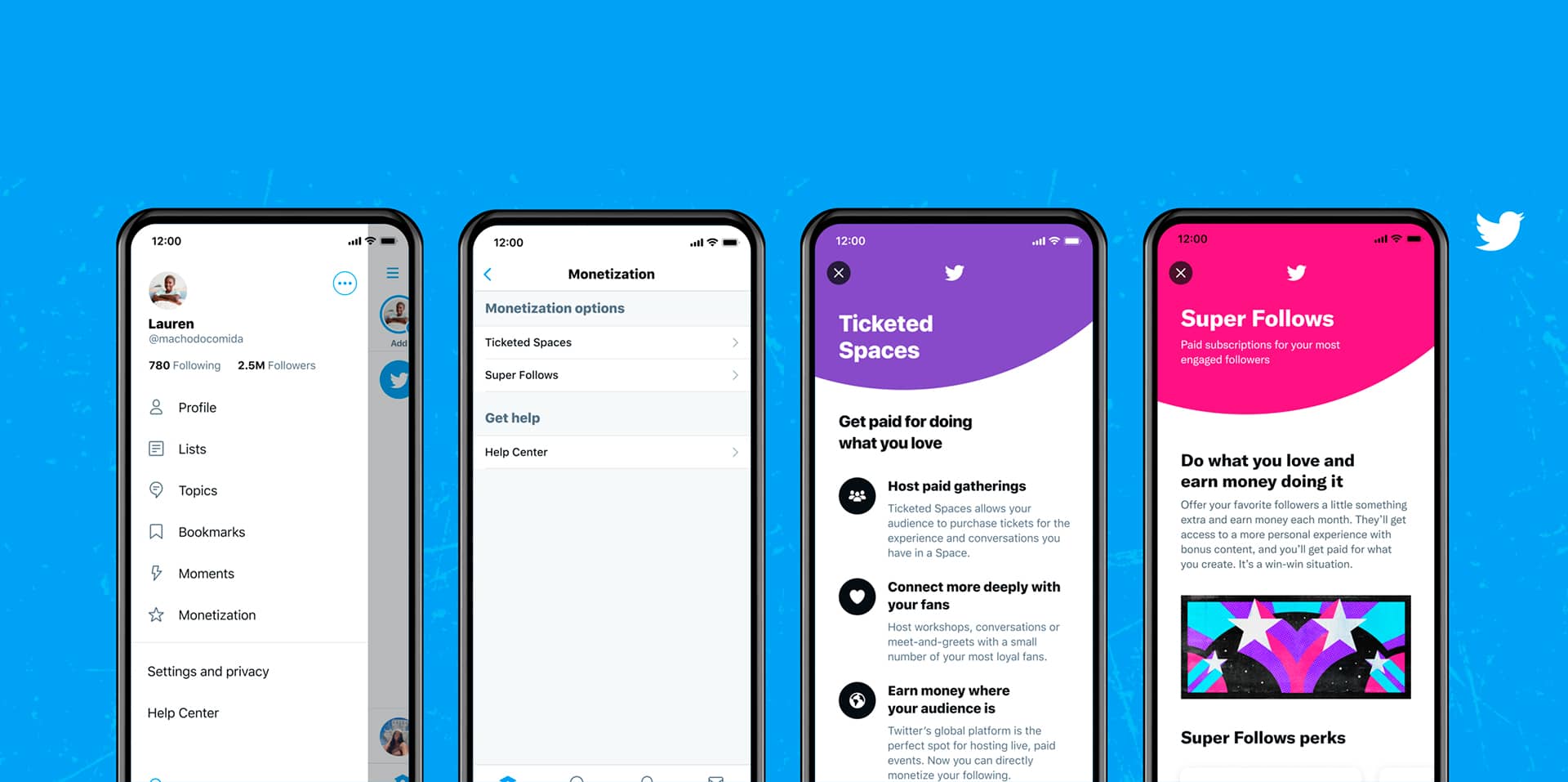 duas telas do app do Twiter