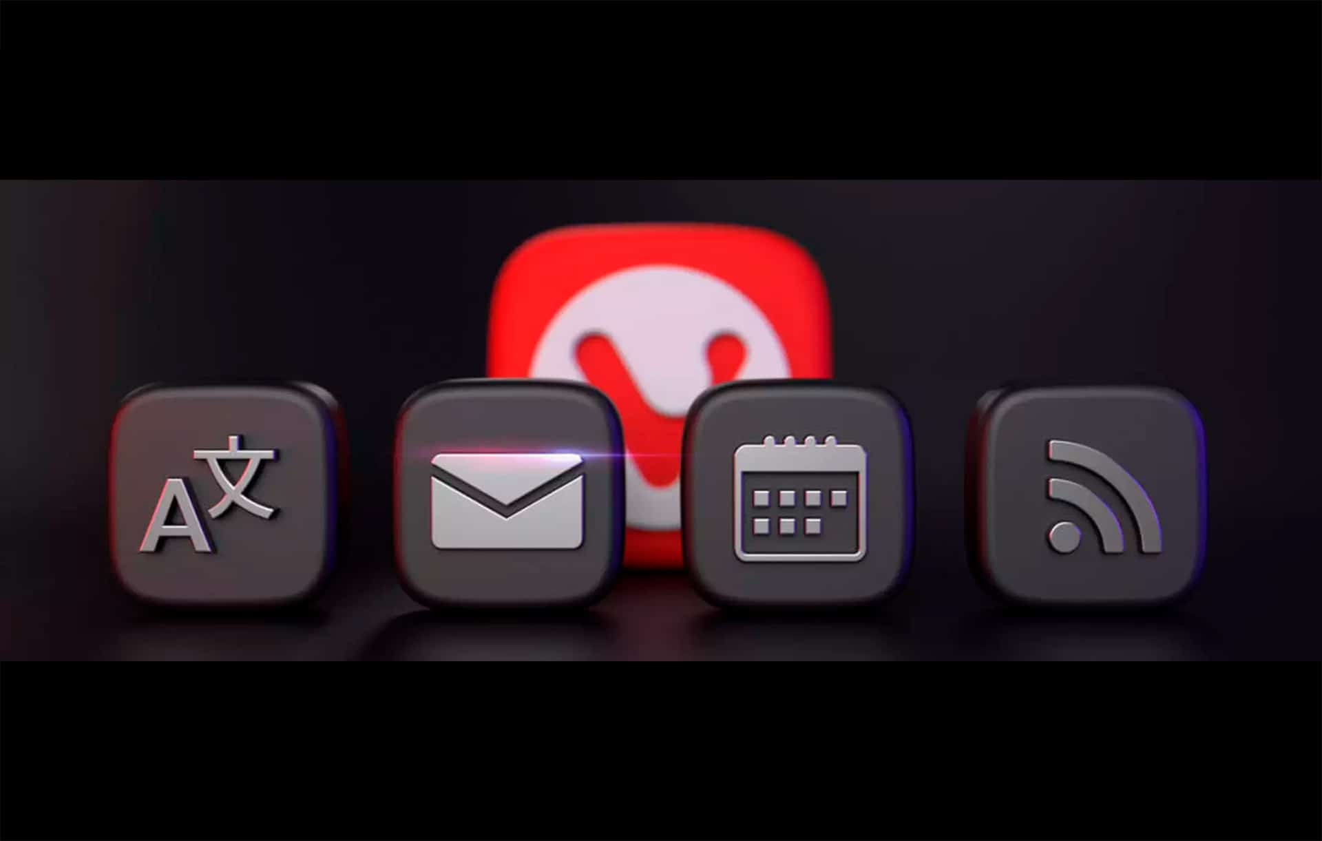 Logo do navegador Vivaldi com ferramentas novas na parte da frente