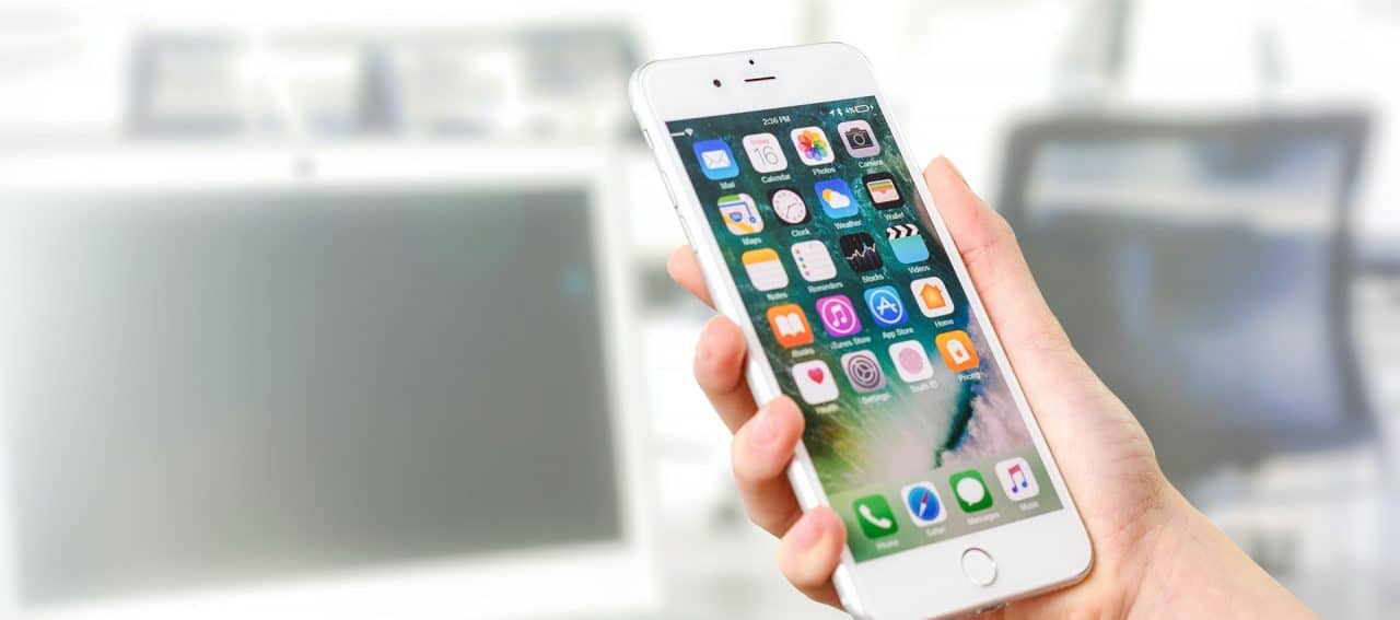 Aplicativos da Apple em um iPhone